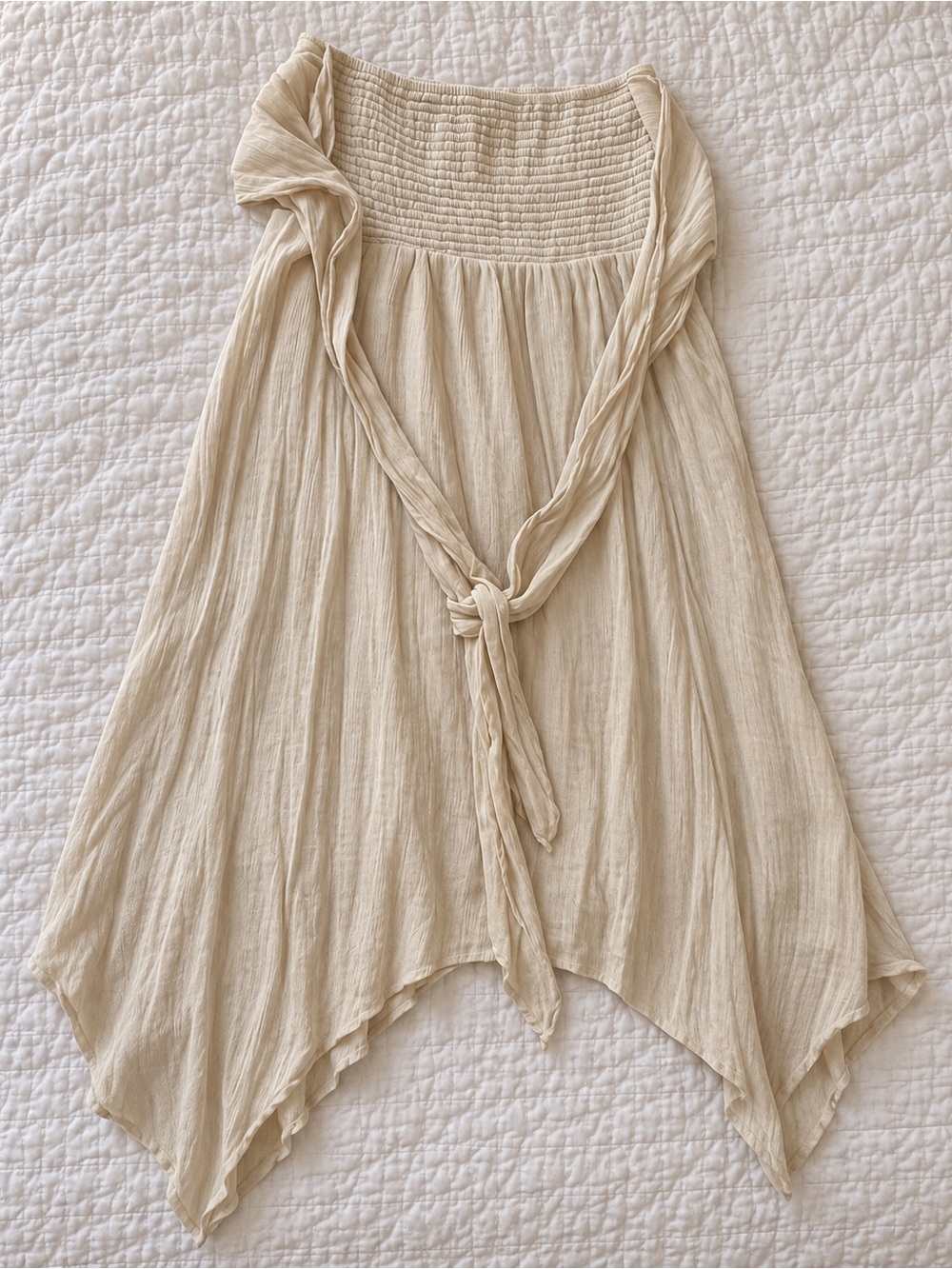 LIFE Beige Boho Asymmetrical Skirt Size L New